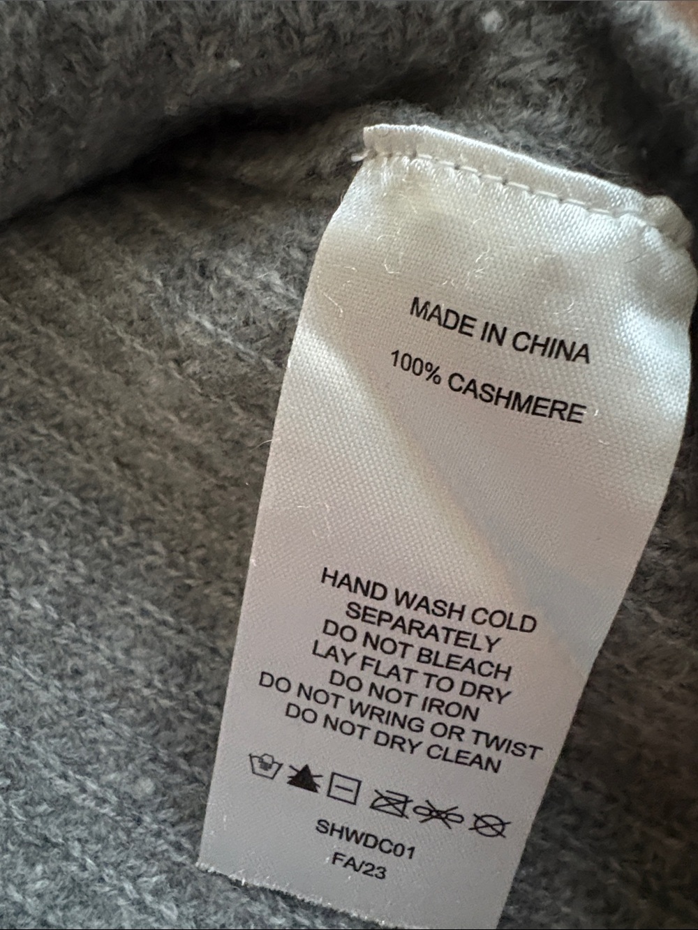 Quince Mongolian Cashmere Fisherman Turtleneck Sweater Heather Gray Size XS - Picture 11 of 11